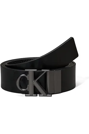 Calvin Klein Monogram Plaque 35Mm Rev/Adj Accessories Belts Classic Belts Black