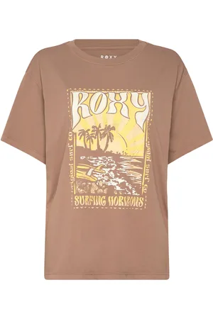 Roxy Sunnyover Enzyme Wash Sport Women Sport Clothing Sports Tops & T-shirts Sport T-shirts Brown