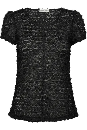 Ida Sjöstedt 242 Emile Top Designers Blouses Short-sleeved Black
