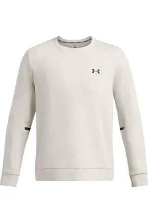 Under Armour Ua Unstoppable Flc Crew Eu Sport Men Sport Clothing Sport Sweat-shirts & Hoodies Sport Sweat-shirts White
