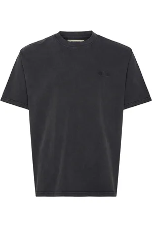 Woodbird Wbbaine Washed Tee Tops T-shirts Short-sleeved Black