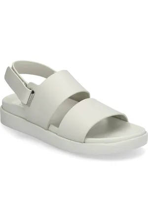 Calvin Klein Flat Adj Sandal Eyelet Matalapohjaiset Sandaalit White