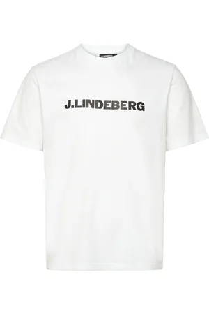 J Lindeberg Parcy Logo Tee Tops T-shirts Short-sleeved White