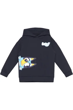 MANGO Bluey-Print Sweatshirt Tops Sweat-shirts & Hoodies Hoodies Navy