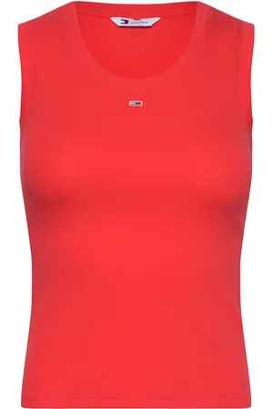 Tommy Hilfiger Tjw Essential Rib Tank Ext Tops T-shirts & Tops Sleeveless Red