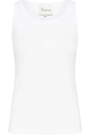 My Essential Wardrobe Mandymw Top Tops T-shirts & Tops Sleeveless White