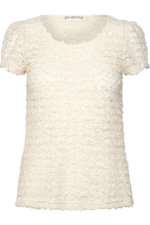 Ida Sjöstedt 242 Emile Top Designers Blouses Short-sleeved Cream