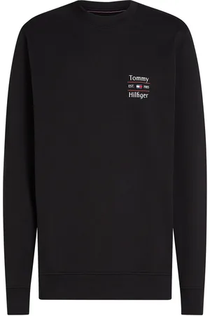Tommy Hilfiger Hilfiger Stack Sweatshirt Tops Sweat-shirts & Hoodies Sweat-shirts Black
