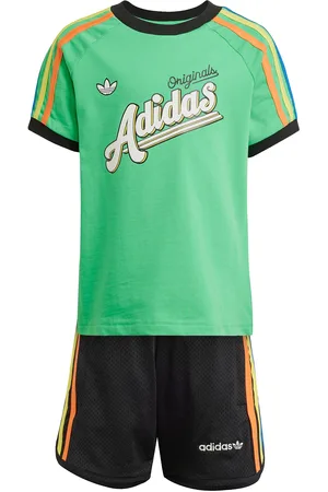adidas Short Tee Set Sets Sets With Short-sleeved T-shirt Green
