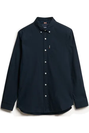 Superdry Essentials Oxford Shirt Tops Shirts Oxford Shirt Navy
