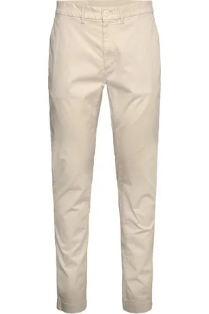 Calvin Klein Modern Twill Slim Chino Bottoms Trousers Chinos Cream