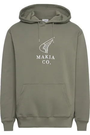 Makia Airborne Hooded Sweatshirt Tops Sweat-shirts & Hoodies Hoodies Khaki Green
