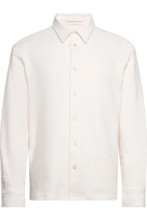 J Lindeberg Reg Ls Crinkle Jersey Shirt Tops Shirts Casual Shirts White