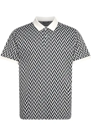J Lindeberg Devon Jacquard Polo Tops Polos Short-sleeved Black