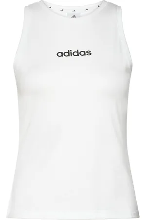 adidas W Lin Sj Tk Sport Women Sport Clothing Sports Tops & T-shirts Sport Tank Tops White