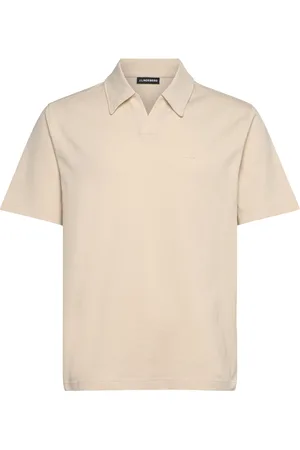 J Lindeberg Roy Relaxed Polo Pique Tops Polos Short-sleeved Cream