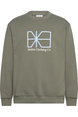 Makia Crossing Sweatshirt Tops Sweat-shirts & Hoodies Sweat-shirts Khaki Green