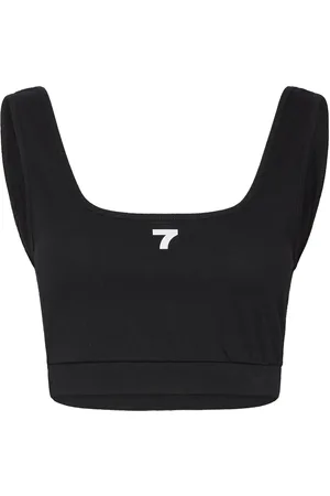 7 DAYS ACTIVE Organic Bra Top Sport Women Sport Clothing Sports Tops & T-shirts Sport Crop Tops Sport Sleeveless Crop Tops Black