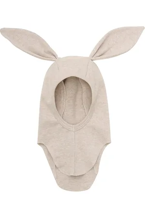 Huttelihut Balaclava Ears Cotton Rib Accessories Headwear Balaclava Cream