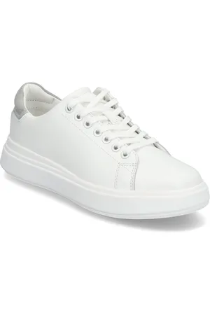 Calvin Klein Cupsole Lace Up - Suede Bt Matalavartiset Sneakerit Tennarit White