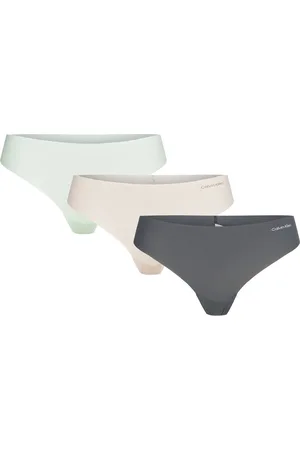 Calvin Klein Thong 3Pk Stringit Alusvaatteet Multi/patterned