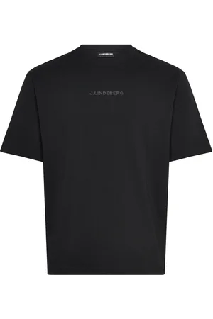 J Lindeberg Hale Heavy Logo T-Shirt Tops T-shirts Short-sleeved Black