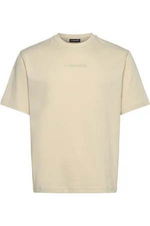 J Lindeberg Hale Heavy Logo T-Shirt Tops T-shirts Short-sleeved Cream