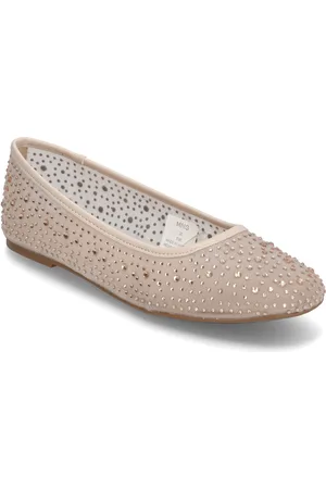 MANGO Shiny Effect Ballerinas Ballerinat Beige