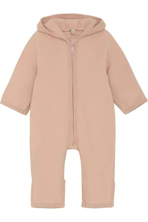 Huttelihut Pram Suit Ears Cot. Fleece Outerwear Fleece Outerwear Fleece Coveralls Pink