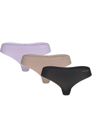 Calvin Klein Thong 3Pk Stringit Alusvaatteet Purple