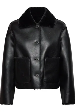 MANGO Double-Sided Leather-Effect Jacket With Pockets Nahkatakki Black