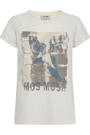 Mos Mosh Mmflori O-Ss Tee Tops T-shirts & Tops Short-sleeved Cream