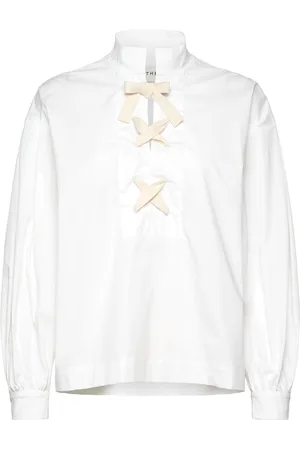 Munthe Felise Tops Blouses Long-sleeved White