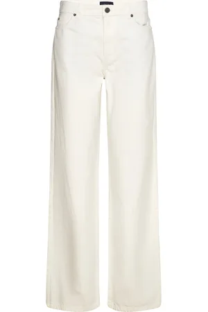 Lexington Mid-Waist Straight-Leg Jeans Bottoms Jeans Straight-regular White