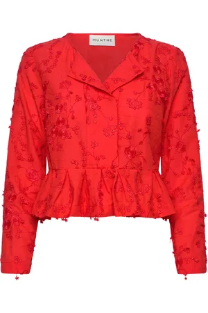 Munthe Fridoline Tops Blouses Long-sleeved Red