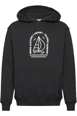 Makia Regatta Hooded Sweatshirt Tops Sweat-shirts & Hoodies Hoodies Black