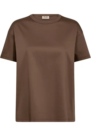 Mos Mosh Aina O-Ss Tee Tops T-shirts & Tops Short-sleeved Brown