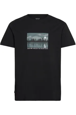 Makia Shoreline T-Shirt Tops T-shirts Short-sleeved Black