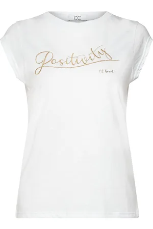 Coster Copenhagen Cc Heart Positivity T-Shirt - Cap Sleeve Tops T-shirts & Tops Short-sleeved White