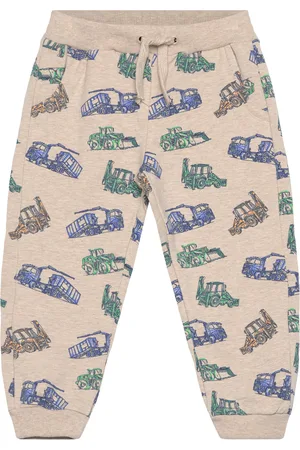 Minymo Pants Sweat Aop Bottoms Sweatpants Beige