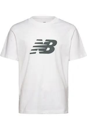 New Balance Sport Jersey Logo T-Shirt Sport Men Sports Clothes Sport Tops Sport T-shirts White