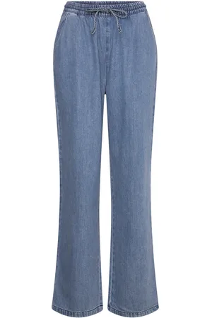 Soft Rebels Srkeira Pant Bottoms Jeans Wide Blue