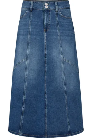 Mos Mosh Mmjanet Shane Skirt Skirts Knee-length & Midi Skirts Blue