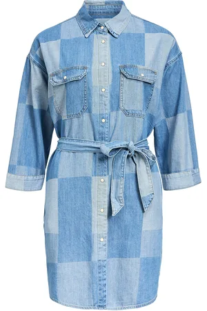 Object Objfrancey Lo 2/4 Dnm Shirt Dres 137 Dresses Jeans Dresses Blue