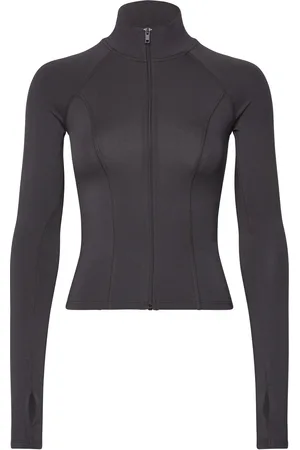 Gina Tricot Soft Touch Zip Jacket Tops T-shirts & Tops Long-sleeved Grey