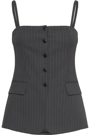 HUGO BOSS Asiane Tops Blouses Sleeveless Grey