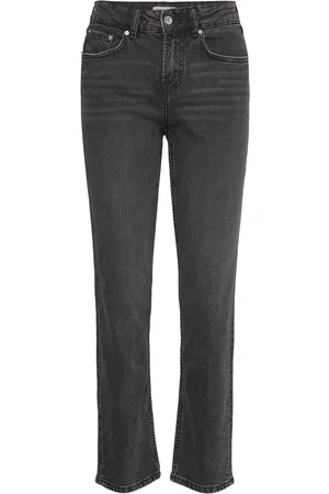 Gina Tricot Slim Straight Jeans Bottoms Jeans Straight-regular Black