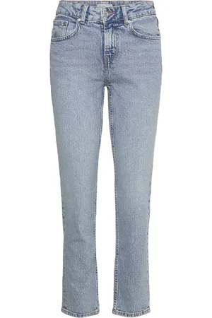 Gina Tricot Slim Straight Jeans Bottoms Jeans Straight-regular Blue