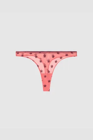 Understatement Mesh Thong Stringit Alusvaatteet Coral