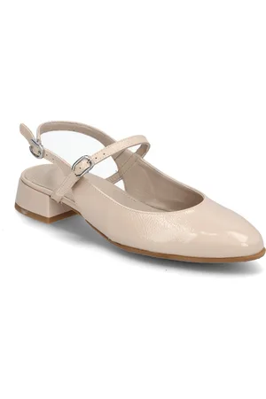 Wonders Oriana Shoes Slingbacks Flat Slingbacks Beige